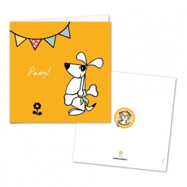 Greeting Card - Party Dog