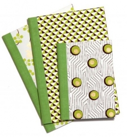 Notebook Green Stripe and Dot