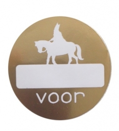 Stickers sint voor - goud