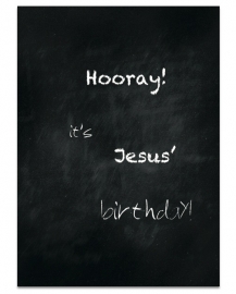 Postkaart Hooray! it's Jesus' birthday! - set