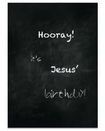 Postcard Hooray! it's Jesus' birthday!