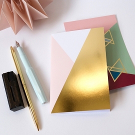 Gold notebook - pink