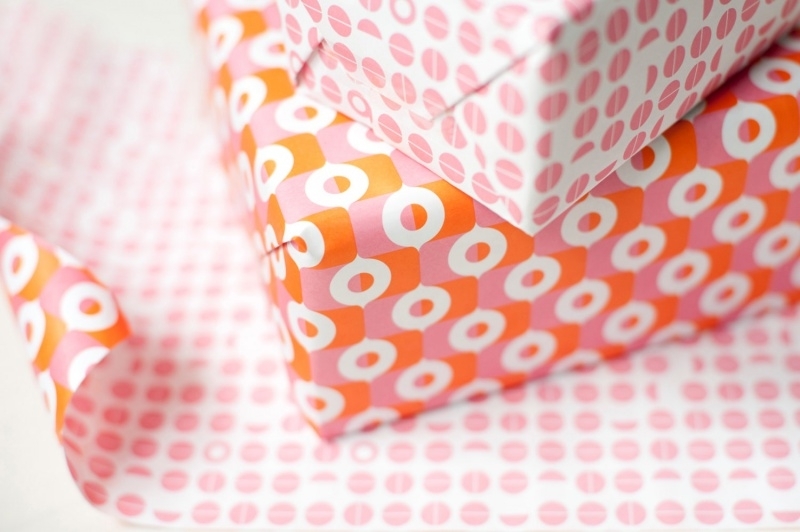 Wrapping sheets - Pink & Orange