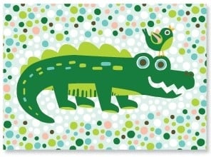Postkaart krokodil