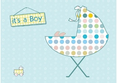 Postcard it's a boy