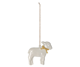 Maileg Metal ornament, Lamb - Yellow