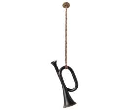 Maileg  Metal ornament, Trumpet - Anthracite Pre-order