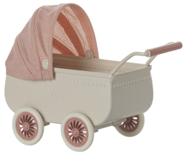 Maileg kinderwagen muis roze