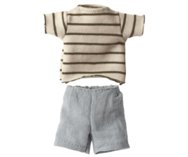 Pre-order Maileg Striped blouse and shorts, Size 1