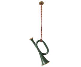 Maileg  Metal ornament, Trumpet - Dark green Pre-order