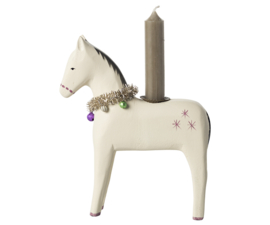 Maileg Wooden candle holder, Large horse Pre-order