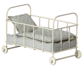 Maileg Cot bed, Micro - Blue