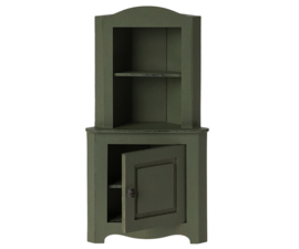 Pre-order Maileg Miniature corner cabinet - Dark green