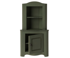 Maileg Miniature corner cabinet - Dark green