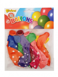 Ballonnen met witte sterren (10 stuks)