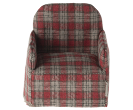 Maileg Chair, Mouse - Red checker Pre-order