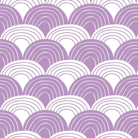 Swedish Linens Rainbows Lilac eenpersoons 90x200cm