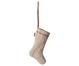 Maileg Stocking ornament, Stripe - Sand Pre-order