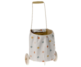 maileg Trolley, Multi dots - Yellow