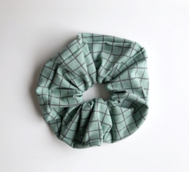 Ollie & Flo scrunchie wokkel groen gridprint