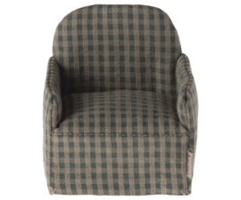 Maileg Chair, Mouse - Green checker Pre-order