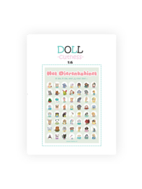 Illeke miniatuur poster Dierenkabinet 1:6 DIY kaart 
