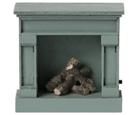 Maileg Fireplace, Mouse - Blue Pre-order