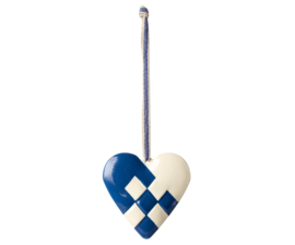 Maileg Metal ornament, Large heart dark blue Pre-order