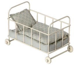 Maileg Cot bed, Micro - Blue