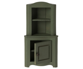 Pre-order Maileg Corner cabinet, Mouse - Dark green