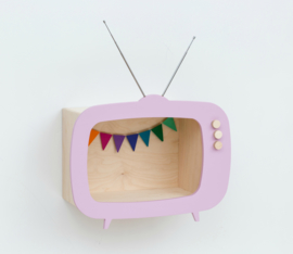 Up Warsaw tv shelf „teevee” pink - TV kastje roze