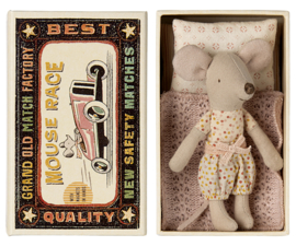 Maileg Little sister mouse in matchbox