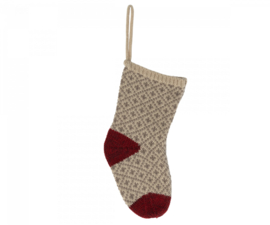 Maileg Christmas stocking - Soft grey