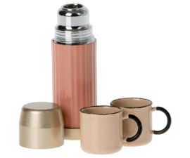 Maileg Thermos and cups - Soft coral (midden/eind april)