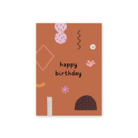 Leonie van der Laan postkaart Happy birthday