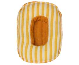Maileg RUBBER BOAT, SMALL MOUSE - YELLOW STRIPE