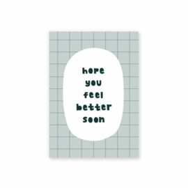 Leonie van der Laan postkaart Hope you feel better soon