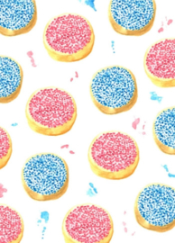 Fritsy kaart beschuit met muisjes roze en blauw