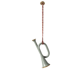 Maileg  Metal ornament, Trumpet - Mint Pre-order