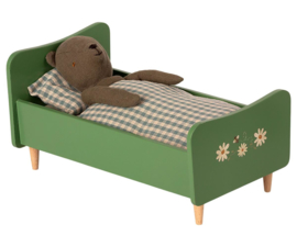 Maileg WOODEN BED, TEDDY DAD - DUSTY GREEN