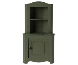 Maileg Miniature corner cabinet - Dark green