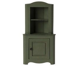 Pre-order Maileg Miniature corner cabinet - Dark green