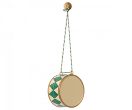 Maileg Metal ornament, Large drum - Dark green