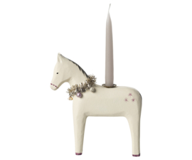 Maileg Wooden candle holder, Small horse Pre-order