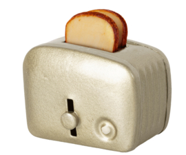 Maileg Miniature toaster & bread - Silver