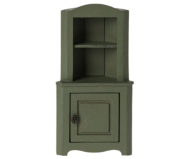 Pre-order Maileg Corner cabinet, Mouse - Dark green