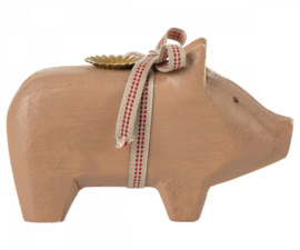 Maileg Pig candle holder, Small - Old rose