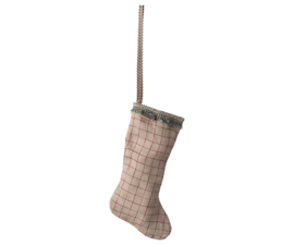 Maileg Stocking ornament, Checker - Sand Pre-order