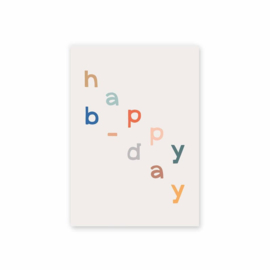 Leonie van der Laan postkaart Happy B-day