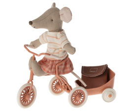 Maileg Tricycle mouse, Big sister - Coral